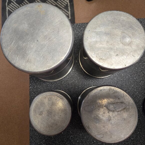 Vintage Mid-Century ALUMINUM CANISTER SET - Picture 6 of 6